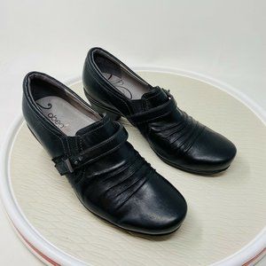 Abeo Rachel Women Heel Booties Black Clogs 9 Neutral 9N Leather Boot Shoes